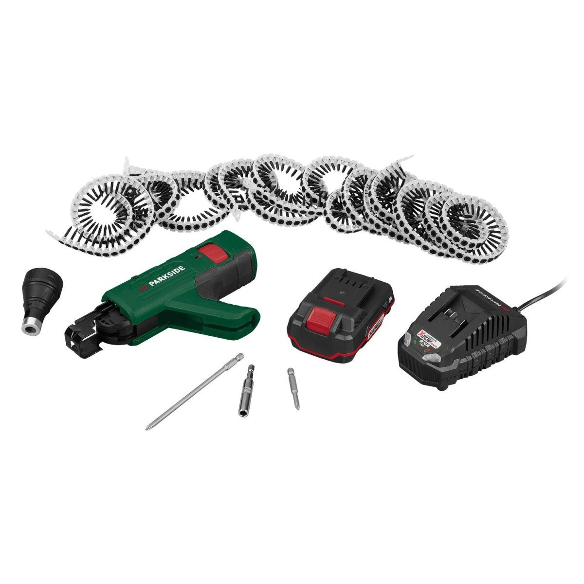 Wkrętarka akumulatorowa PARKSIDE® 20 V PTBSA 20-Li A1, z akumulatorem i ładowarką
