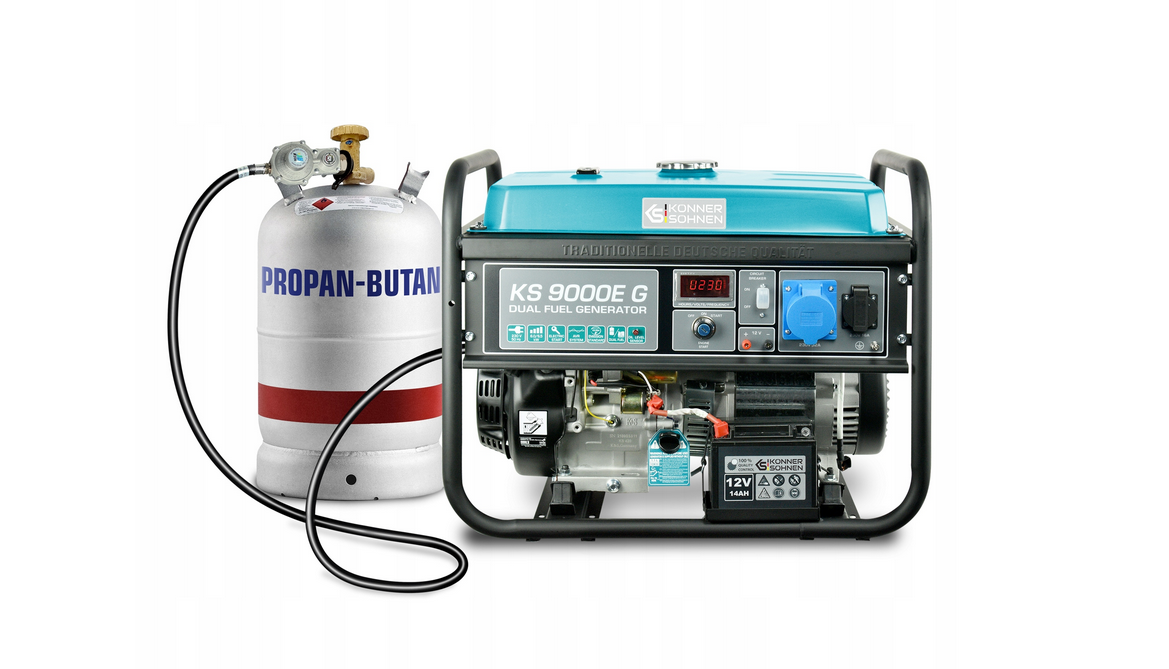 Könner & Söhnen LPG/benzine 4-takt generator KS 9000E G 6,5kW nieuw Könner & Söhnen LPG/benzine 4-takt generator KS 9000E G 6,5kW nieuw