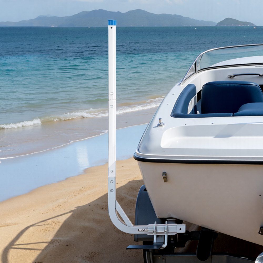 Bootsanhängerführung 775 mm / 1205 mm, 0–10 cm verstellbare Breite, Anhängerführung aus hochfestem Stahl mit PVC-Rohren, geeignet für Skiboote, kompakte Fischerboote, kleine Segelboote