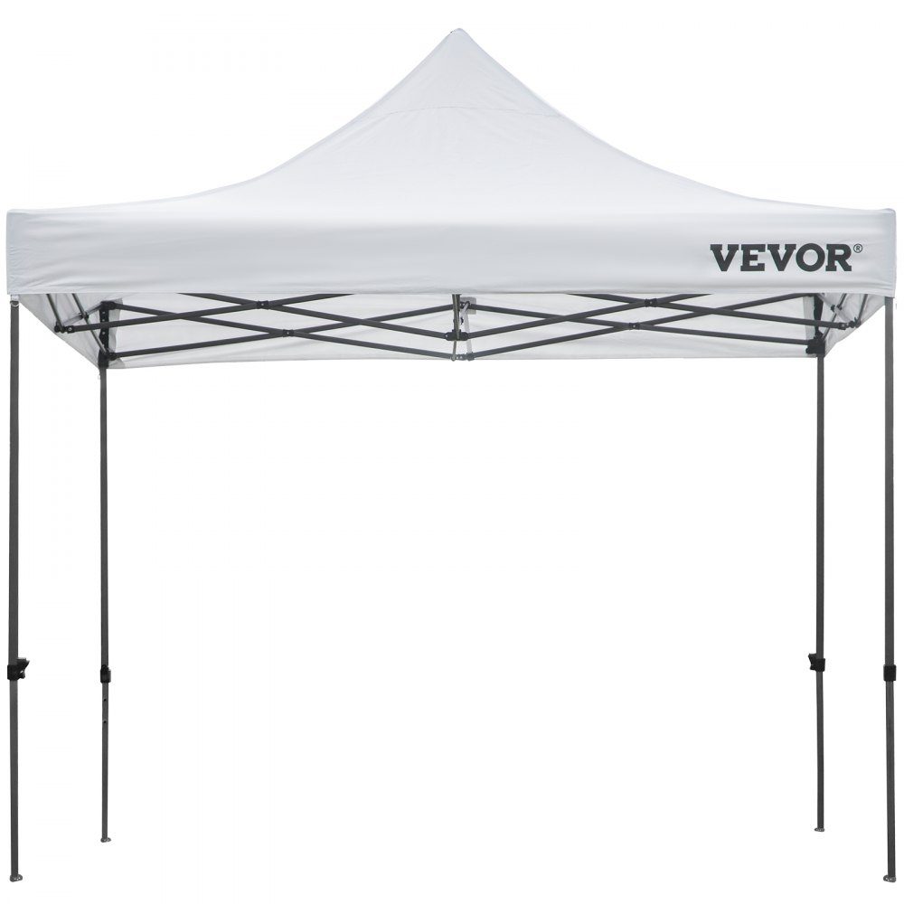 Gazebo Pliant 3x3m Gazebo Pliant 240g Polyester Enduit de PVC Pop Up Gazebo 1,95-2,13 m Tente de fête réglable Chapiteau Tente de Plage Blanche pour Mariages ou Autres activités Commerciales