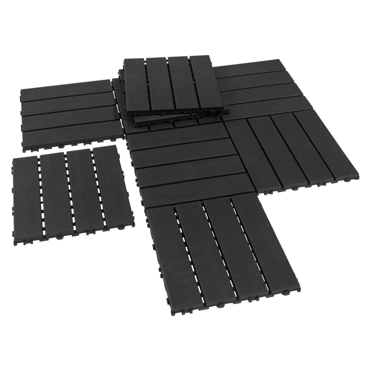 LIVARNO® Kunststoff-Klickfliesen, 9 Stück