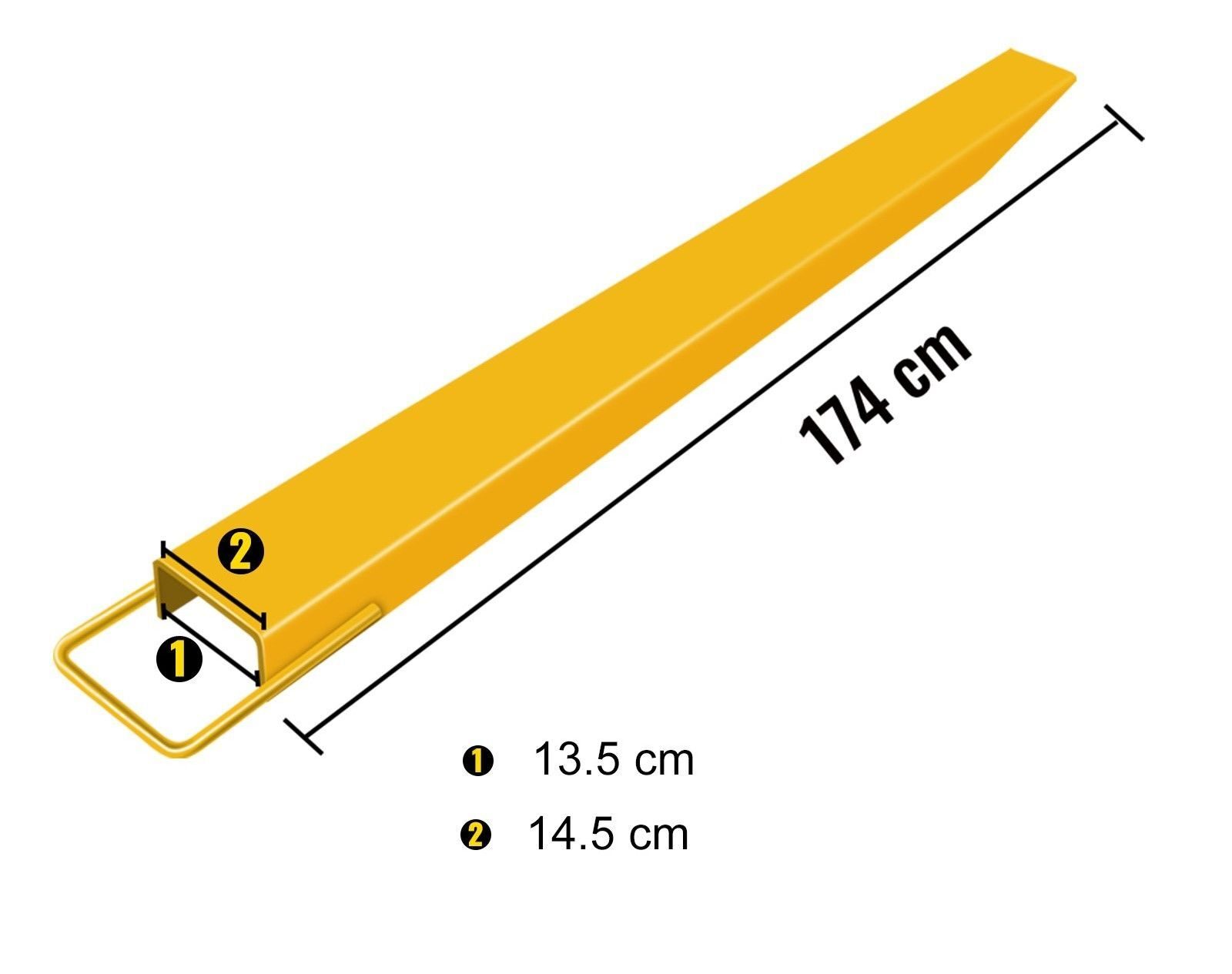 Fork extension 182 CM forklift fork extension for forklift pallet with fork extensions fork extensions High-strength pallet forks made of steel