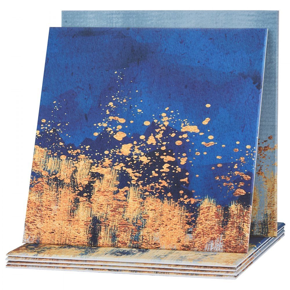 Packung mit 6 Akustikplatten, 1800 x 1200 x 10 mm, Akustikwandpaneele, selbstklebende dekorative Schalldämpfungs- und Absorptionsplatten für Zuhause, Büro, Studio, Spielzimmer, Theater, Malerei