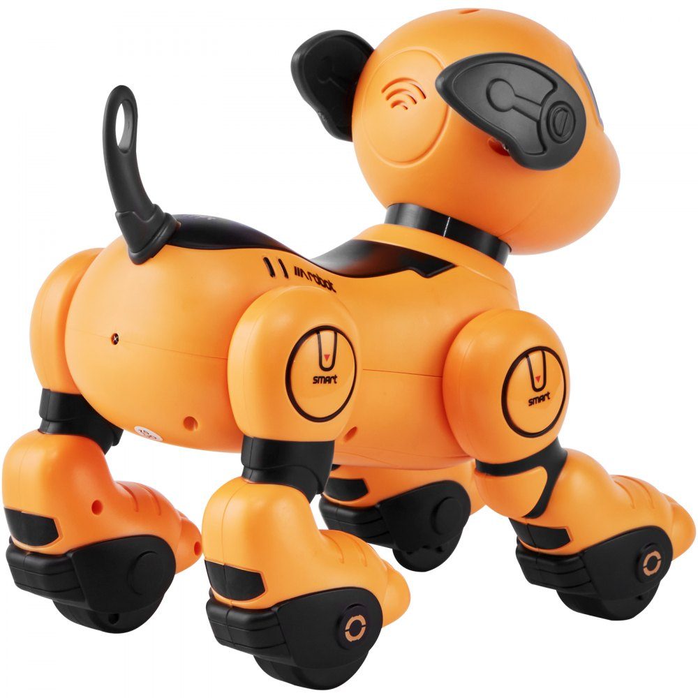 Ferngesteuertes Roboter-Hundespielzeug, 2,4-GHz-RC-Hund, programmierbarer intelligenter interaktiver Roboter-Haustier für Kinder mit Folgefunktion, Berührungs- und Sprachsteuerung, singend tanzendes RC-Stunt-Spielzeug für Jungen und Mädchen ab 3 Jahren