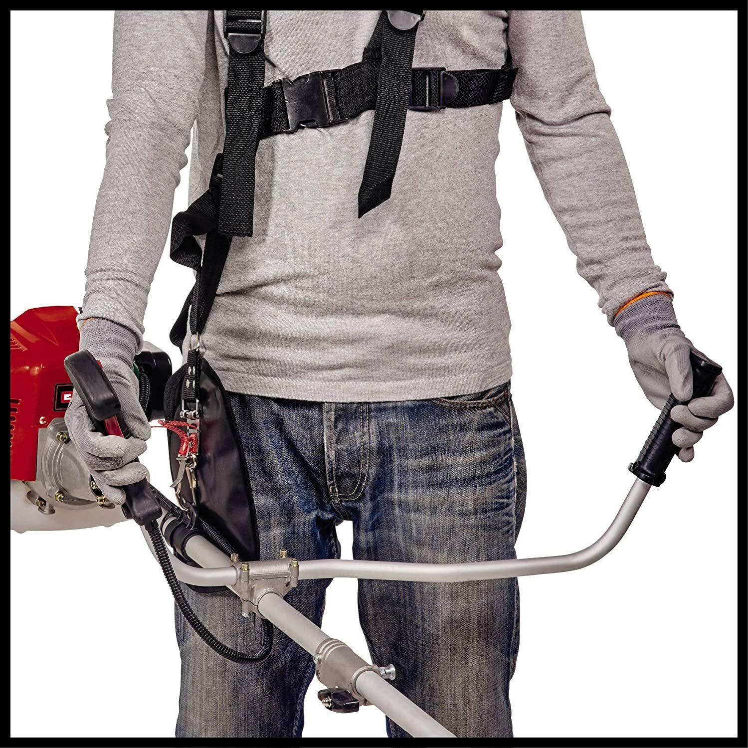 Einhell Petrol Sense GC-BC 52 I AS (1,5 kW, vibrationsarmer 2-Takt-Motor, Schnellstart, inklusive 3-Zahn-Messer und Doppelfadenspule mit automatischer Gewindeschneidefunktion)