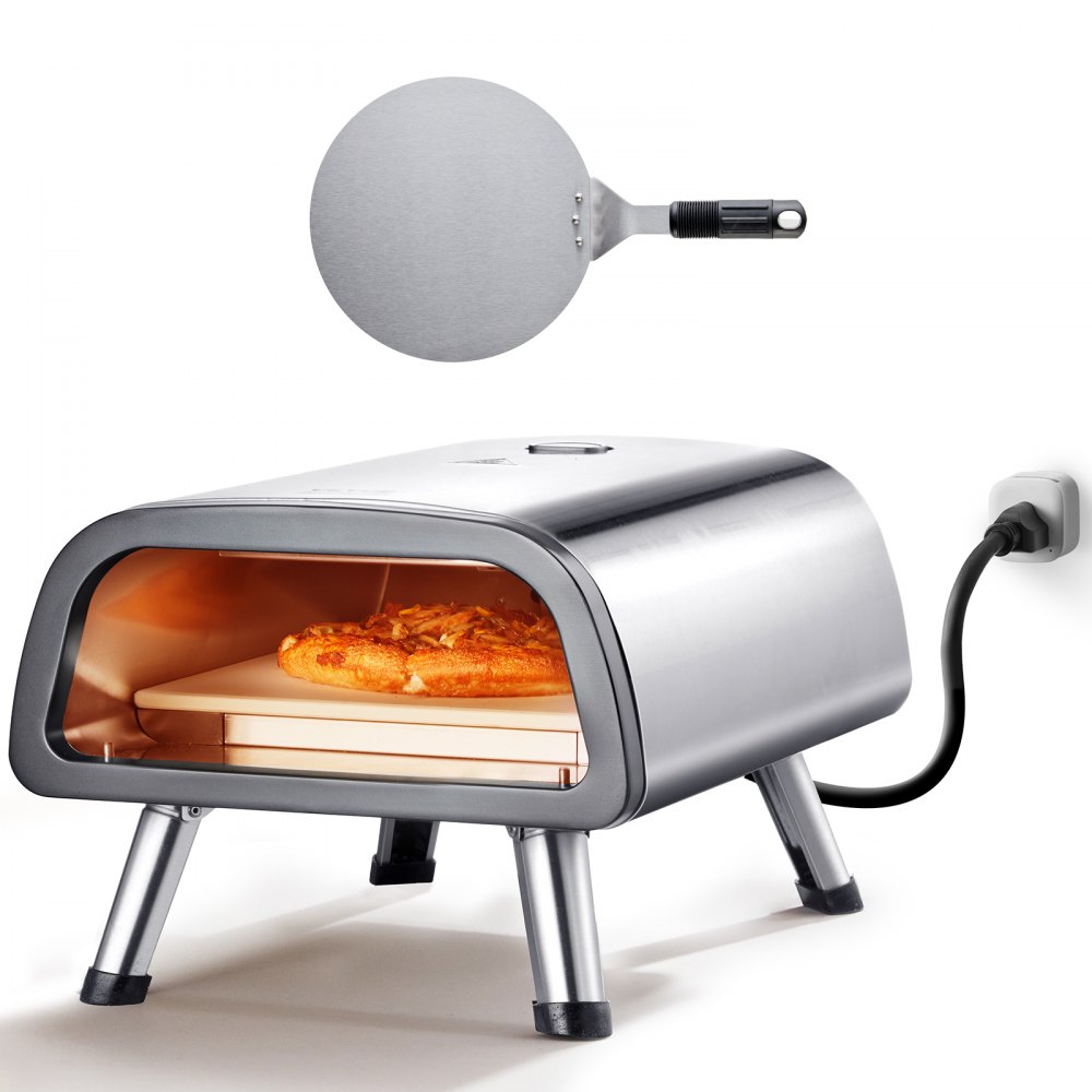 Elektryczny piekarnik do pizzy 305mm, Urządzenie do pizzy ze stali nierdzewnej z kamieniem do pizzy, Łopatka, Podwójny przycisk, Nagrzewa się do 427°C, Wielofunkcyjny piec do pizzy do pieczenia precli w restauracji w domu Elektryczny piekarnik do pizzy 305mm, Urządzenie do pizzy ze stali nierdzewnej z kamieniem do pizzy, Łopatka, Podwójny przycisk, Nagrzewa się do 427°C, Wielofunkcyjny piec do pizzy do pieczenia precli w restauracji w domu