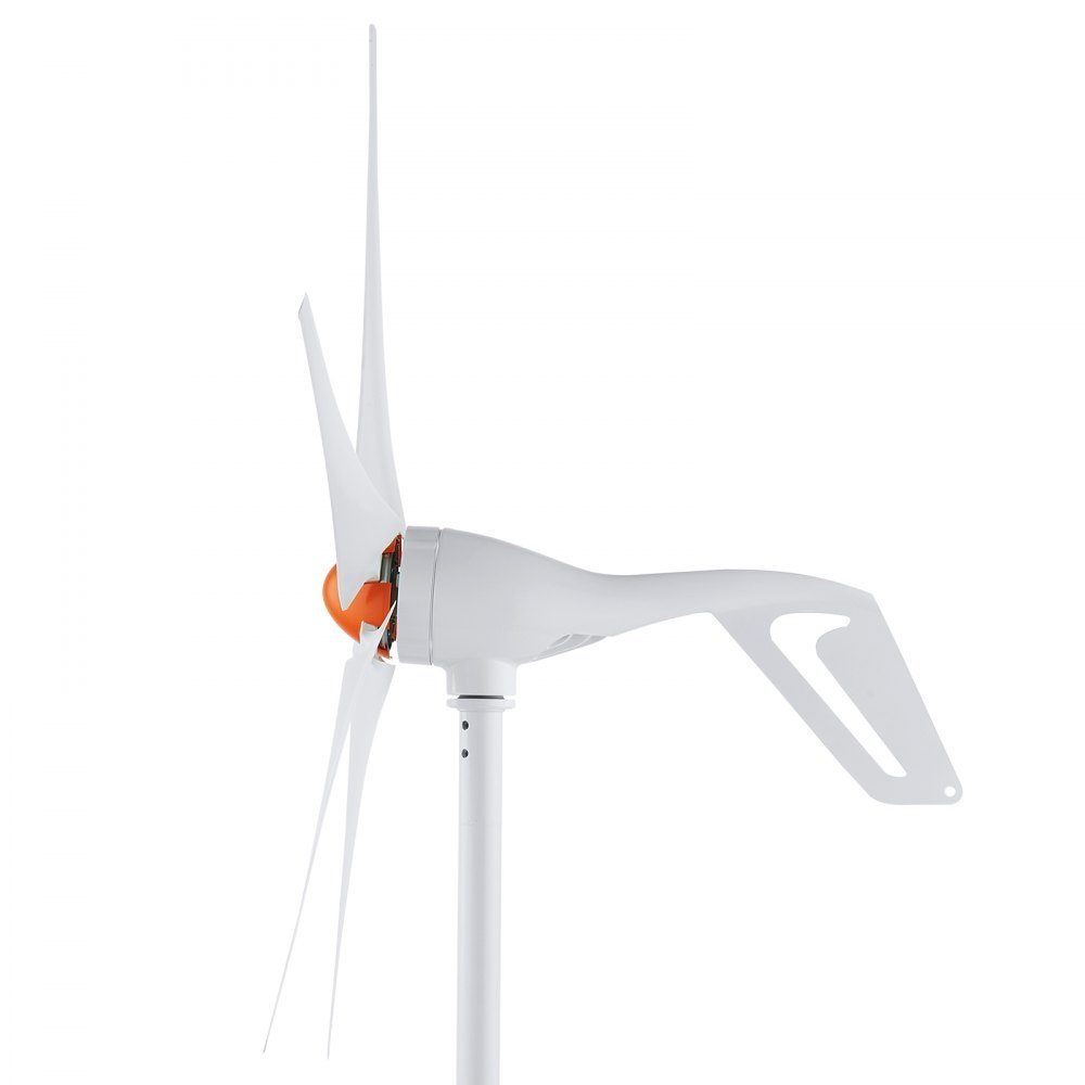 500 W windturbine, 12 V windgenerator, 5-bladige windenergiegenerator met MPPT-controller, instelbare windrichting en 2,5 m/s startwindsnelheid, geschikt voor campers, boten op de boerderij thuis