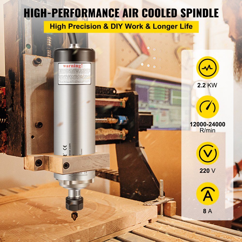 2,2 kW 2220 V luftgekühlter Spindelmotor ER20 CNC-Luftkühlungs-Spindelmotor für CNC-Graviermaschine