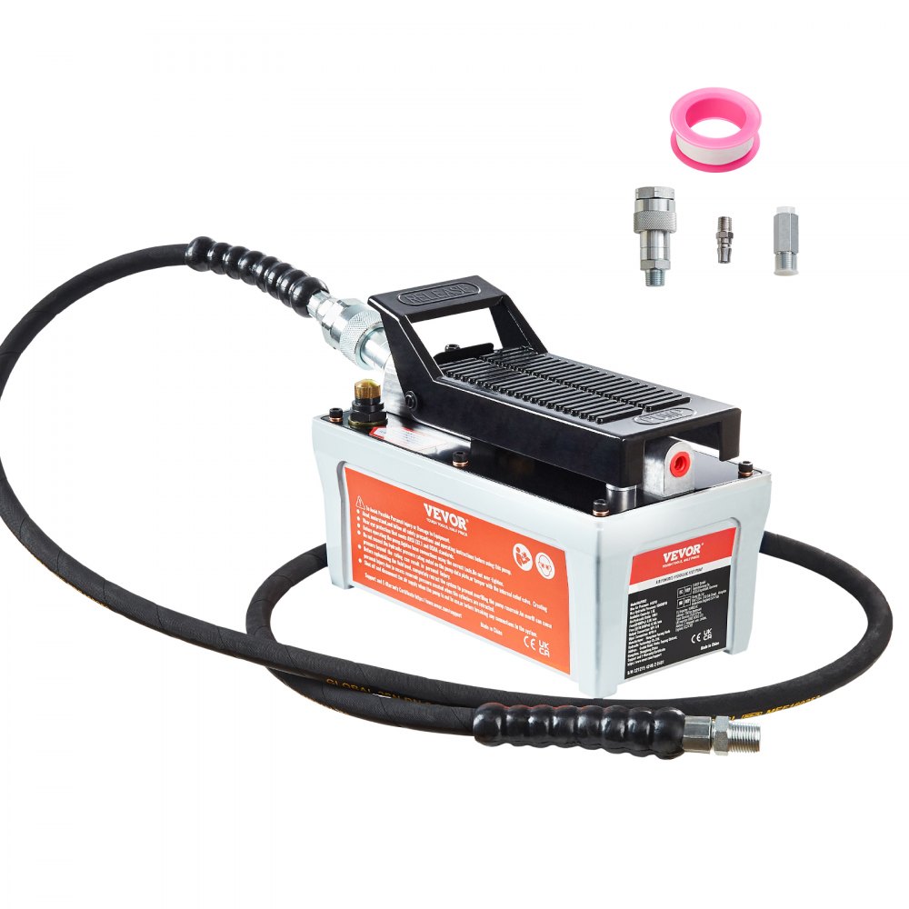 700 bar air hydraulic pump 1.6L hydraulic pump 0.8L/min (no load) 0.16L/min (load) hydraulic foot pump with 2m hose, air foot pump, car repair, oil assembly, machine maintenance 700 bar air hydraulic pump 1.6L hydraulic pump 0.8L/min (no load) 0.16L/min (load) hydraulic foot pump with 2m hose, air foot pump, car repair, oil assembly, machine maintenance