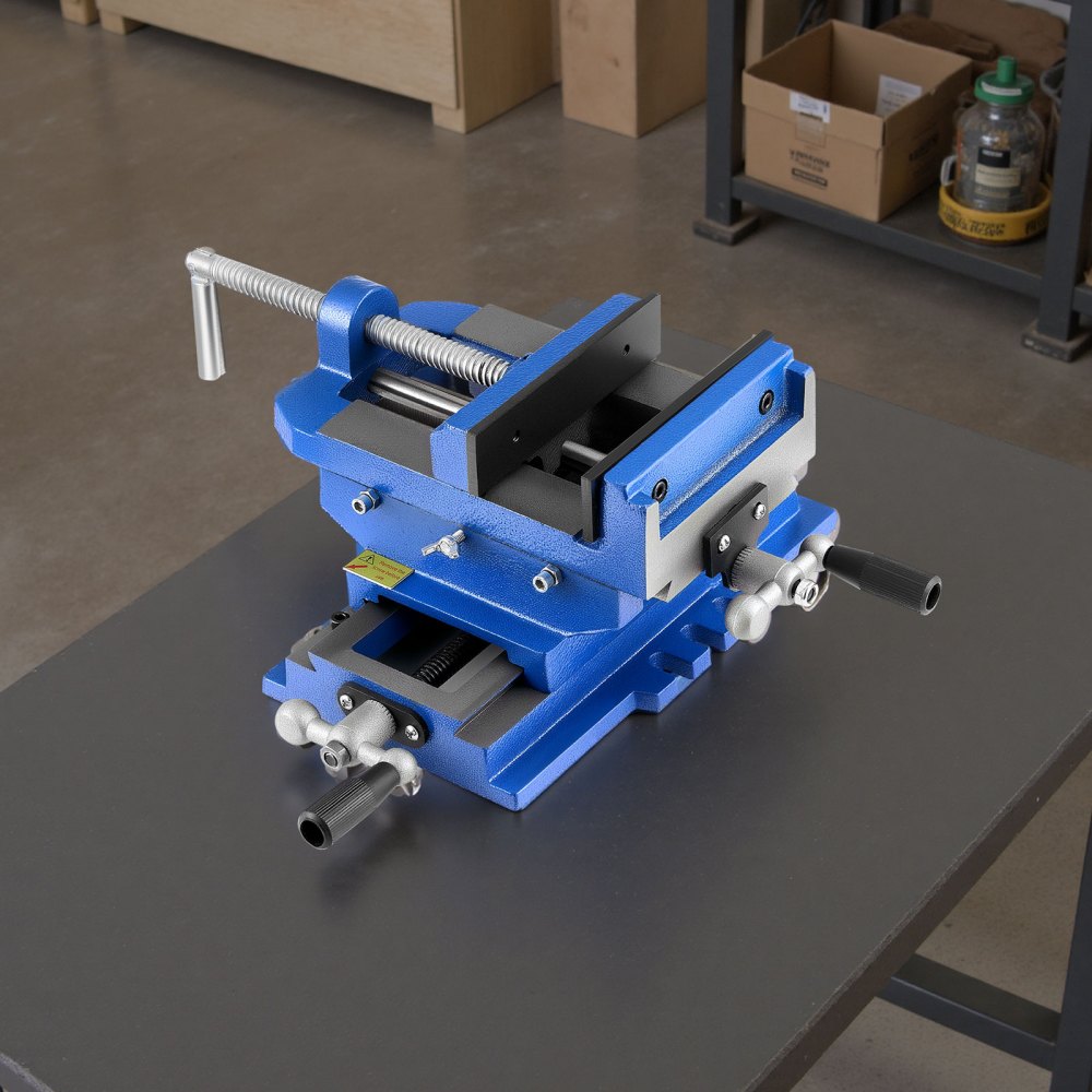 Machine Vise 4" Jaw Width 2 Way XY Axis Cross Vise 3.5" Jaw Opening Cast Iron Workbench Vise Clamp for Woodworking Drilling CNC Milling Machines Machine Vise 4" Jaw Width 2 Way XY Axis Cross Vise 3.5" Jaw Opening Cast Iron Workbench Vise Clamp for Woodworking Drilling CNC Milling Machines