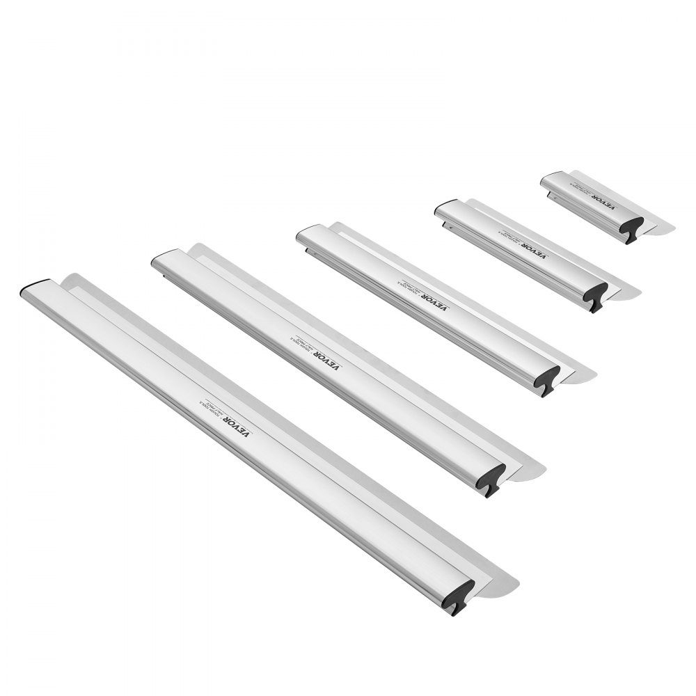 Trockenbau-Spachtelklingen-Set, 254/406/610/813/1016 mm Spachtelklingen + 862–2072 mm Verlängerungsgriffstange, Edelstahlmesser, Spachtelwerkzeuge für Gipskarton/Wallboard/Gipskarton
