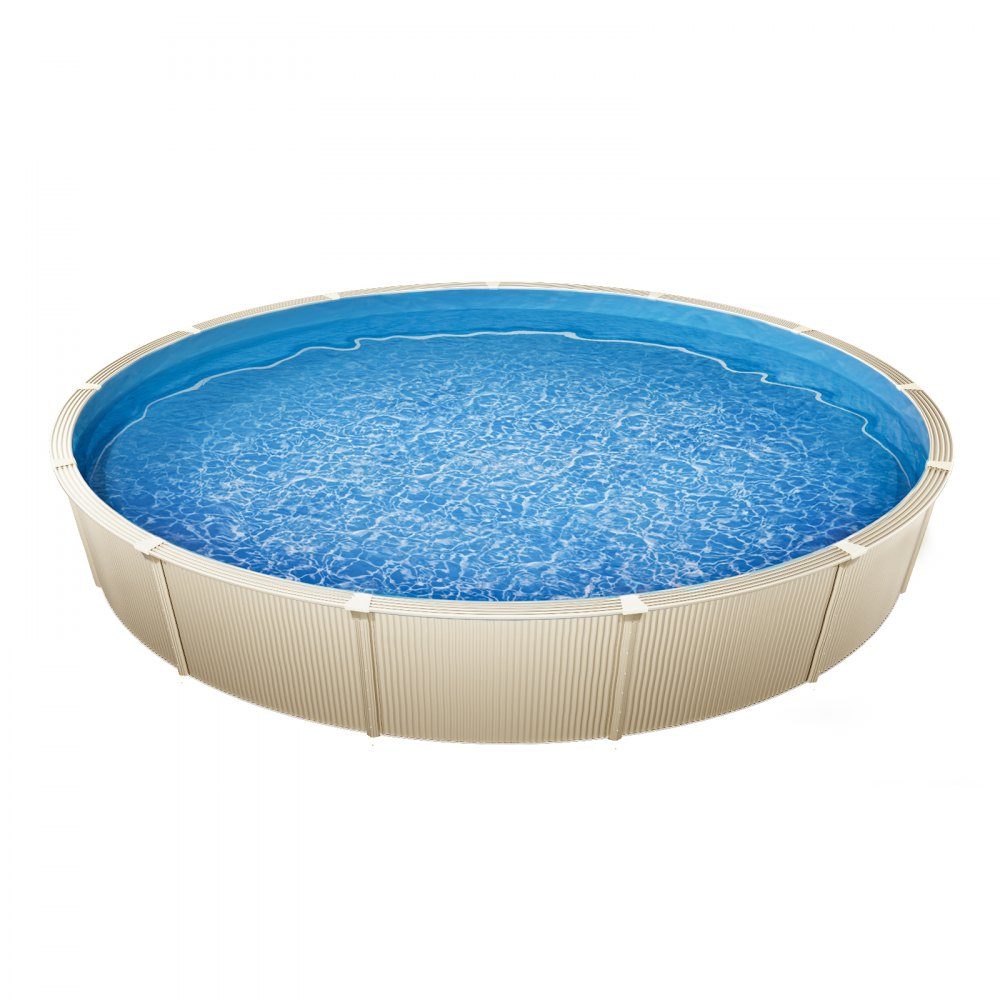 Runde Poolfolie, φ550x147 cm, Innenfolie, Ersatzfolie, Innenabdeckung, Schwimmbadfolie, Vinylfolie in Standardgröße, verschleißfest, für Aufstellbecken mit 132 cm Wandhöhe, einfarbig