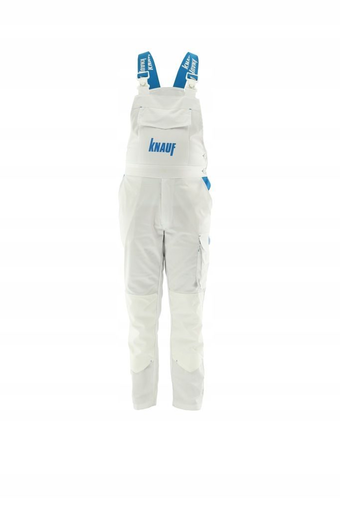 Knauf work overalls white with triple seams - robust dungarees for professionals white