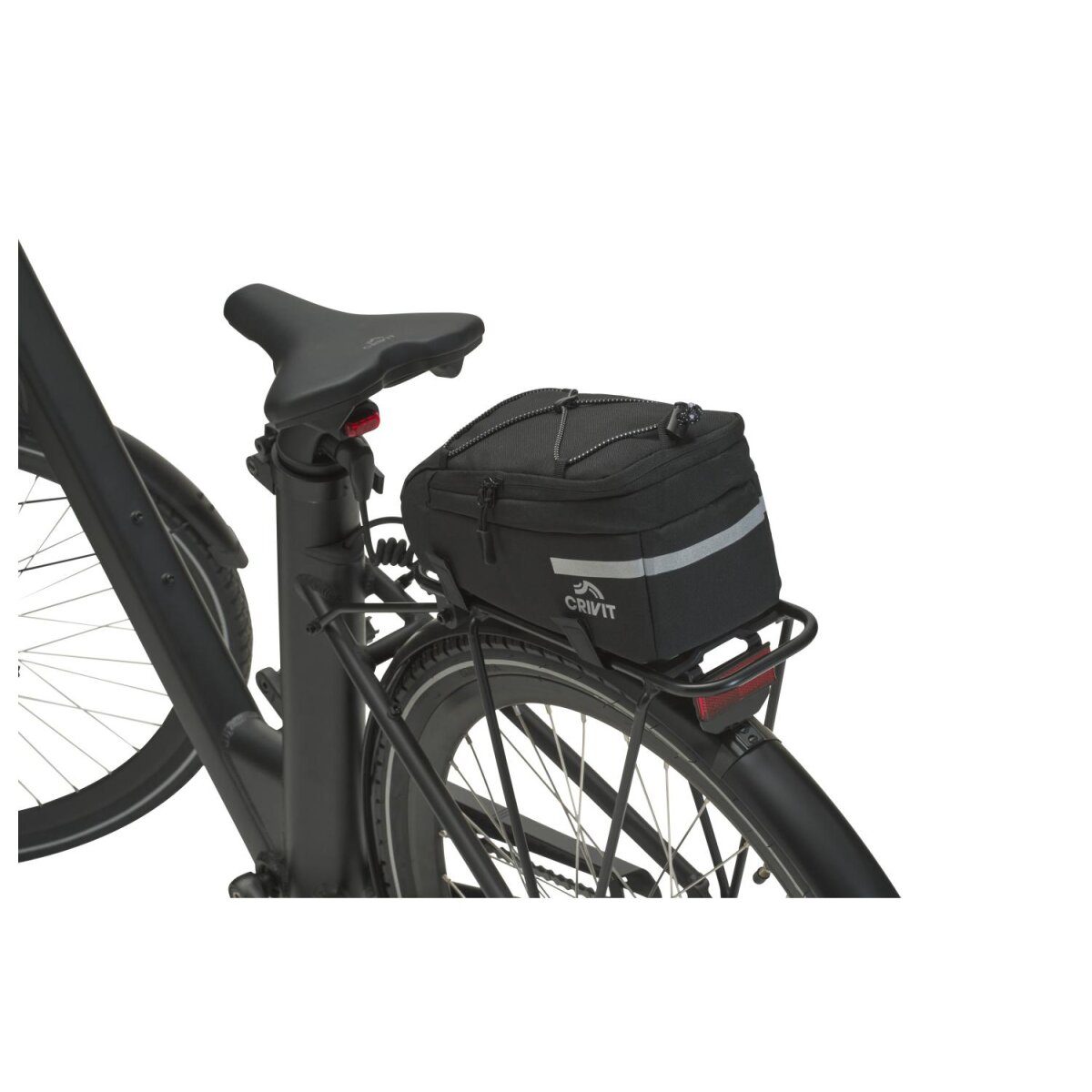 CRIVIT Fahrradlenkertasche / Fahrrad-Doppelrahmentasche / Fahrradgepäckträgertasche (Tragetasche)