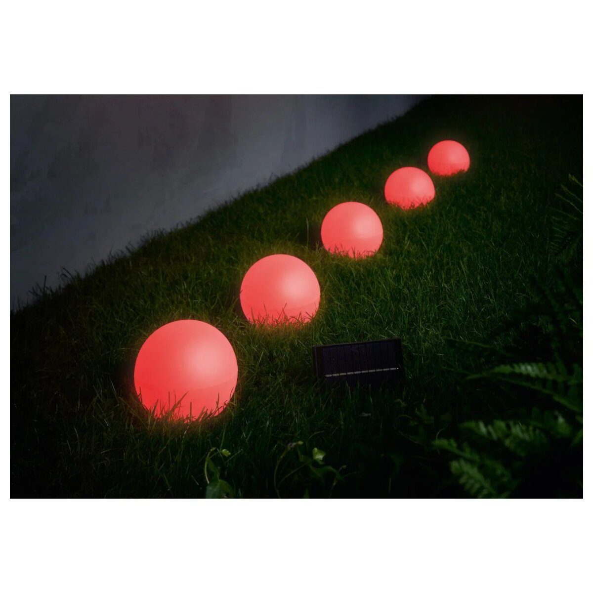 LIVARNO HOME RGB Solar-Bodenlichterkette, mit Erdspießen (Kugel)