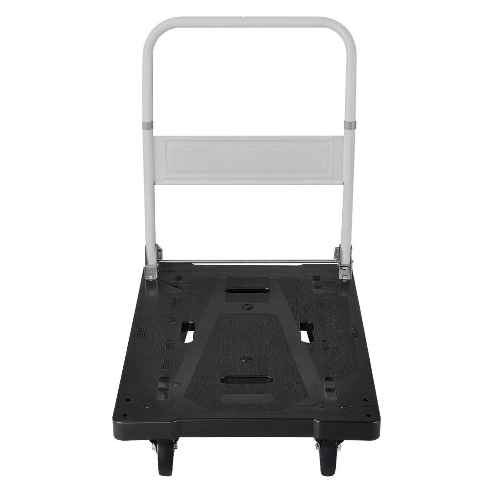 Opklapbare platformwagen 300 kg, transportwagen met zwenkwiel, steekwagen met antislip laadvlak, opvouwbare wagen transporthulp voor eenvoudig opbergen, wagen 895x595x850 mm