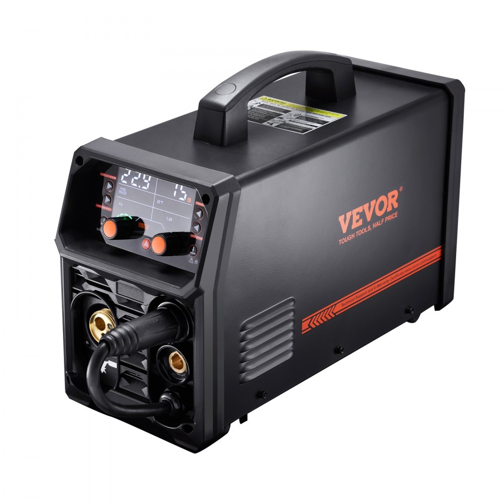 MIG-lasapparaat, 200A synergisch MIG-lasapparaat, 4-in-1 gas MIG/Flux Core MIG/Stick/Lift TIG multiproceslasapparaat met IGBT-invertertechnologie en LCD-scherm