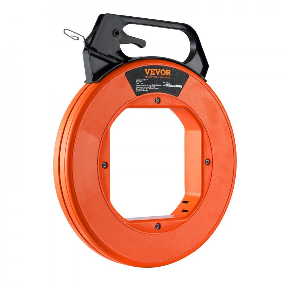 Cable pulling aid 73.2 m High-quality cable pulling cable made of high manganese steel including cotton gloves. Pull wire for empty pipes with break-proof cable [3mm] Tension spring pulling aid