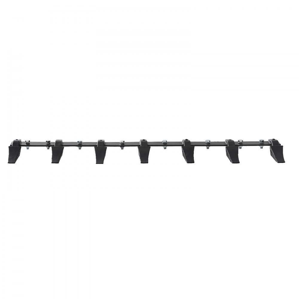 Bucket Rack 60" Heavy Duty Tractor Bucket 7 Tooth Rail for Loader Tractor Skid Steer Loader 5000lb Load Bolt-On Design for Efficient Excavation Work and Bucket Protection