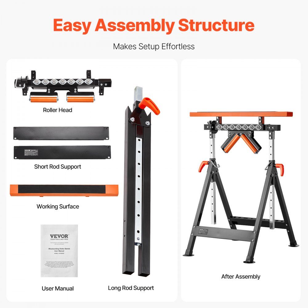 4-in-1-Rollenständer 200 kg, Rollenständer 84–127 cm höhenverstellbar, Arbeitsständer mit Gestell und poliertem multidirektionalem Rollenkopf, für Tischkreissägenauslauf, Verlängerungsunterstützung