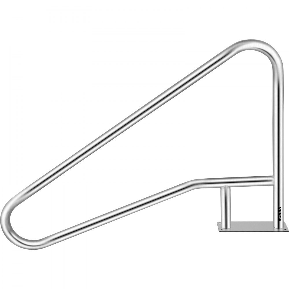 Barre d'appui pour piscine en acier inoxydable 139,7 x 81,2 cm Main courante pour piscine Capacité de charge de 113 kg Aide à l'entrée Piscine Arche de poignée de 4,8 cm avec couvercle de poignée Escalier pour piscine pour piscine Positions inclinées Spa