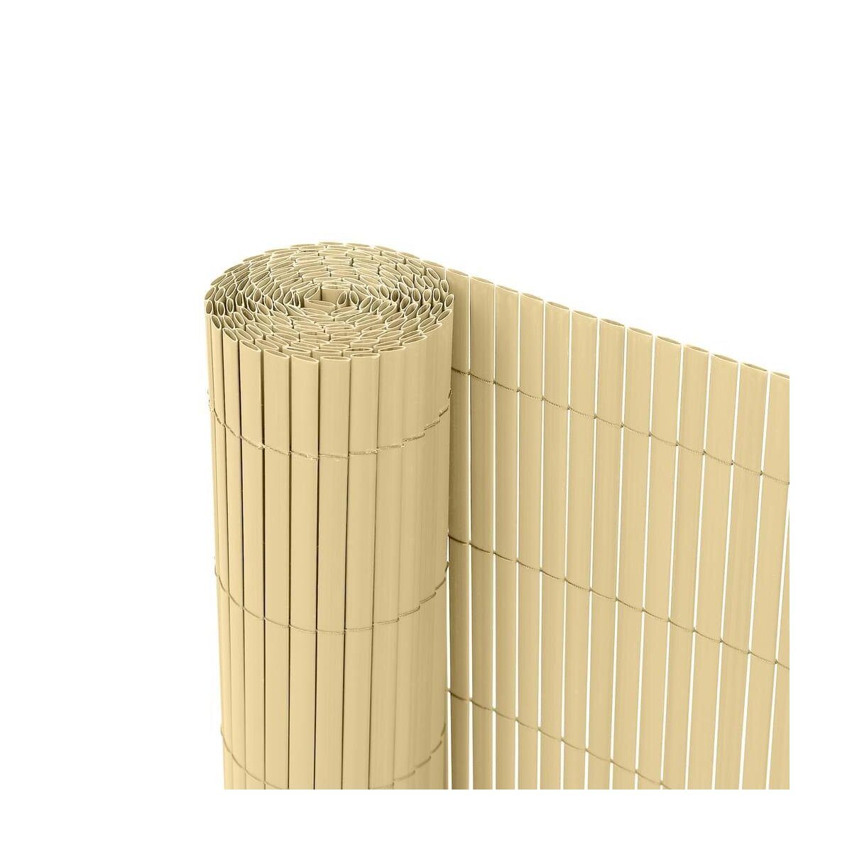 Ribelli brise-vue pour clôture, tapis de confidentialité en PVC 1,2 x 3 m, bambou