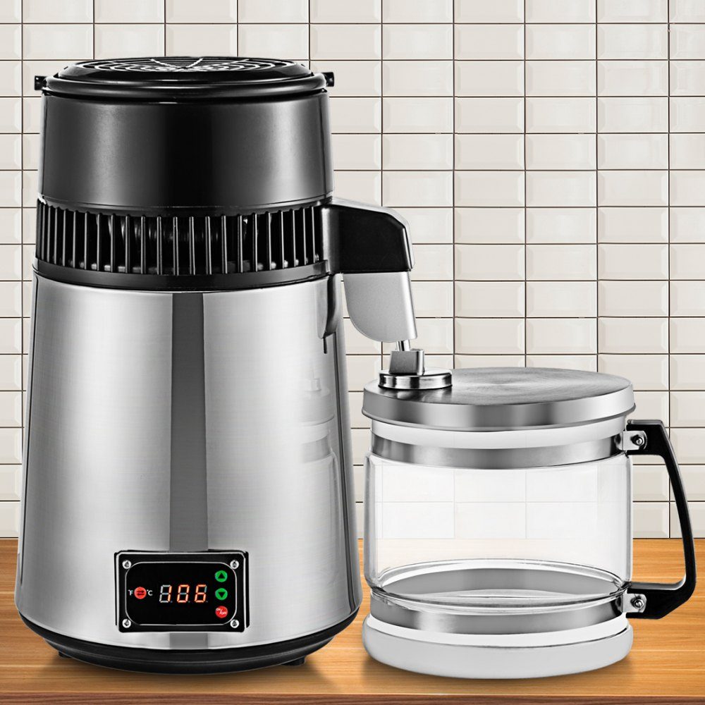 Destylator wody SC-3, profesjonalny destylator wody ze stali nierdzewnej, moc 750 W i pojemność 4 l, do laboratoriów, szpitali, biur, wydajność destylacji 1 l/h
