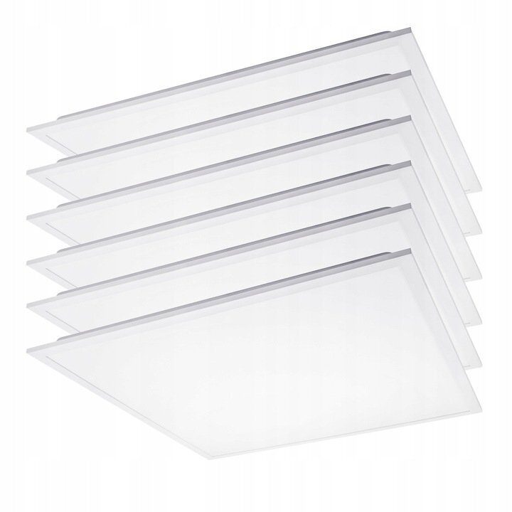 6x Panel LED Lampe Bürolampe Zimmerlampe 60x60 48W starkes neutrales Licht
