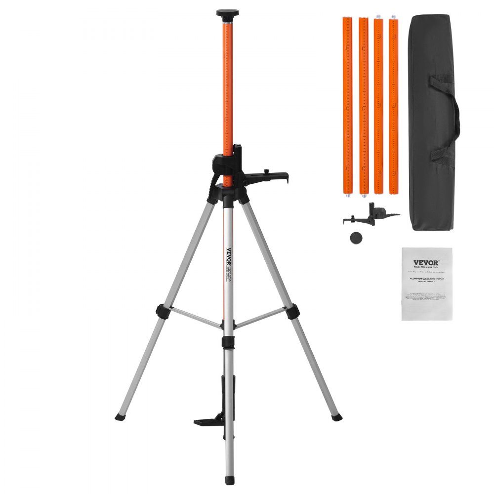 Laser Spirit Level Tripod, 1/4"-20 and 5/8-Zoll-11-Gewindehalterung, 40.94-133.85" Height Adjustment with Spirit Level and Heavy Duty Stand, Extendable Lightweight Aluminum Tripod for Laser Scanner