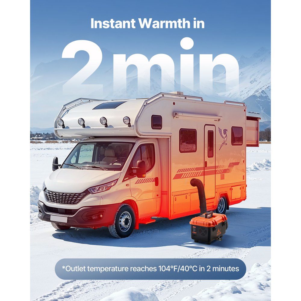 Nagrzewnica wysokoprężna Nagrzewnica powietrza 5-8 kW DC 12 V/24 V Przenośna nagrzewnica postojowa (wszystko w jednym) z pilotem i ekranem LCD Niski poziom hałasu 4-litrowy zbiornik paliwa do ciężarówki RV
