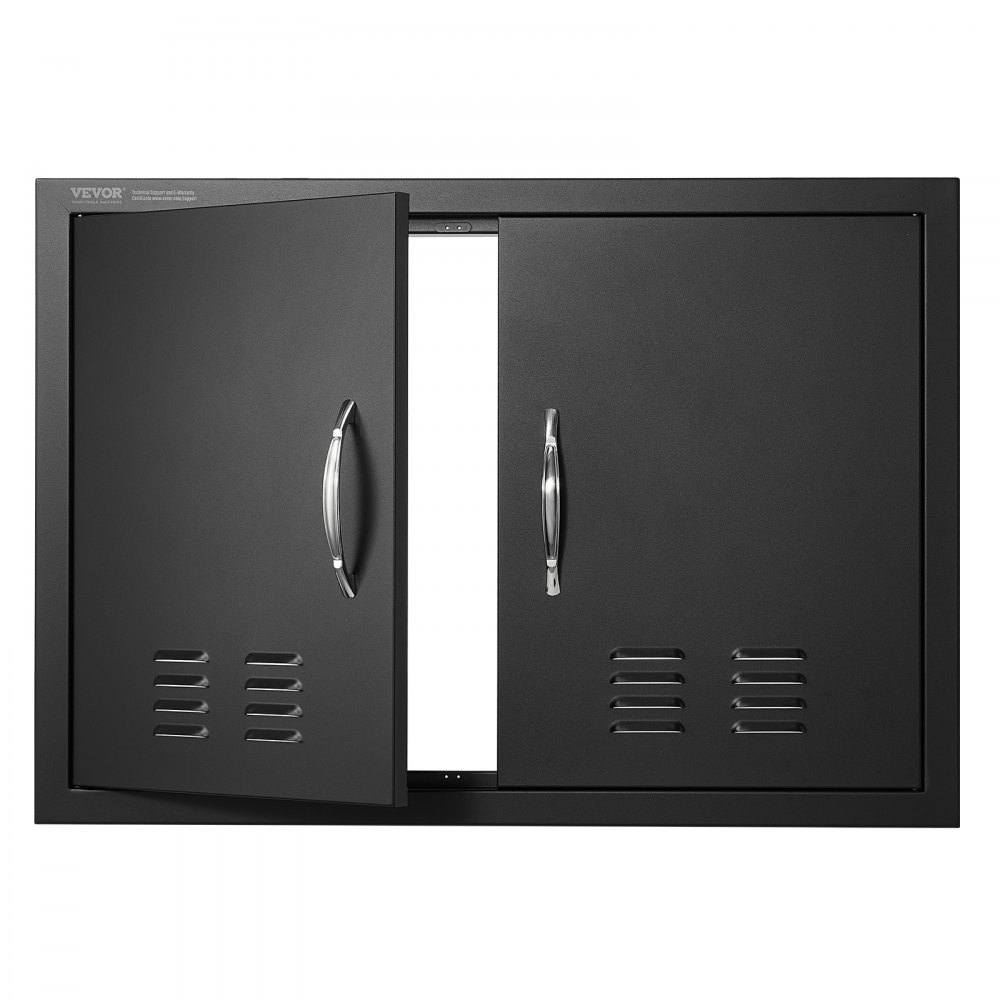 Grill Access Door, 762 x 533 x 46mm, Double Outdoor Kitchen Door, Flush Mounted Cold Panel Door, Vertical Wall Door with Handles and Vents, for Grill Island, Grill Station etc Grill Access Door, 762 x 533 x 46mm, Double Outdoor Kitchen Door, Flush Mounted Cold Panel Door, Vertical Wall Door with Handles and Vents, for Grill Island, Grill Station etc