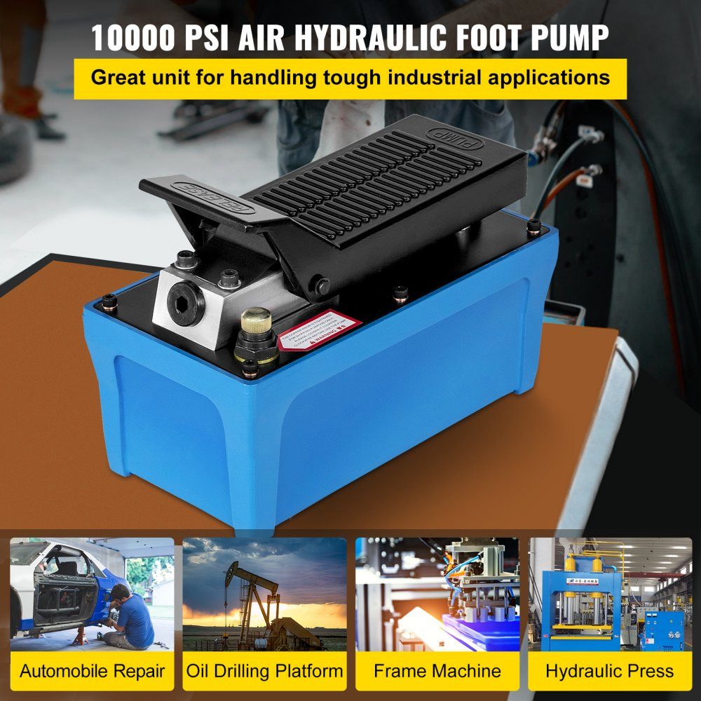 Pompe hydraulique à air 0,85 L Pompe à pied hydraulique pneumatique 8,04 kg Pompe à air hydraulique 4,54 T Pompe à pied hydraulique Pompe centrifuge Réparation de voiture Bleu