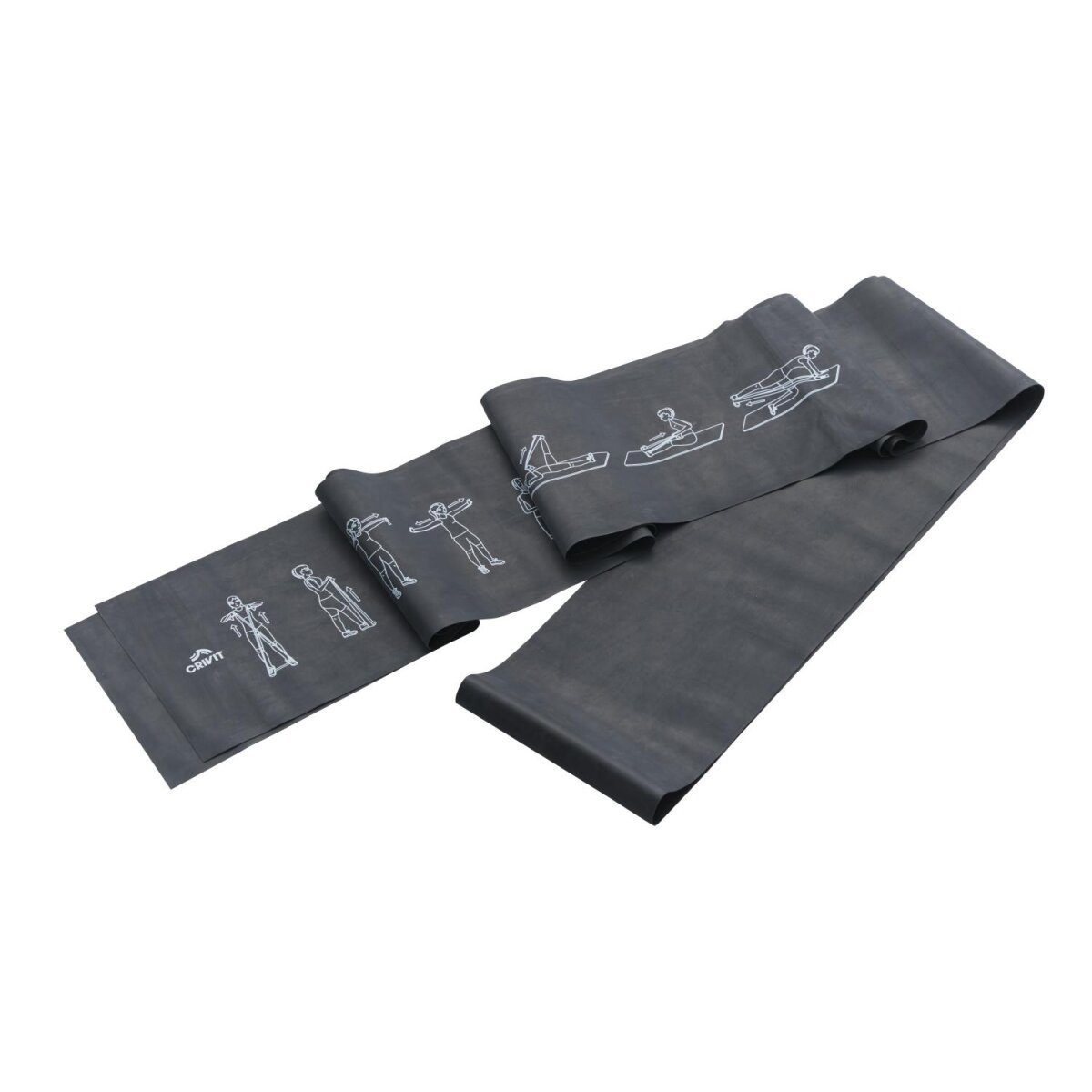 CRIVIT Fitnessbänder, 4 Stück (dunkelgrau/schwarz)