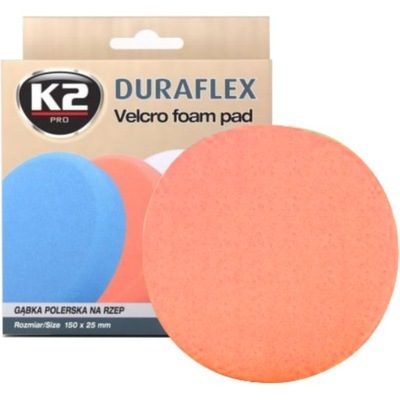 Éponge de polissage K2 Duraflex avec Velcro orange