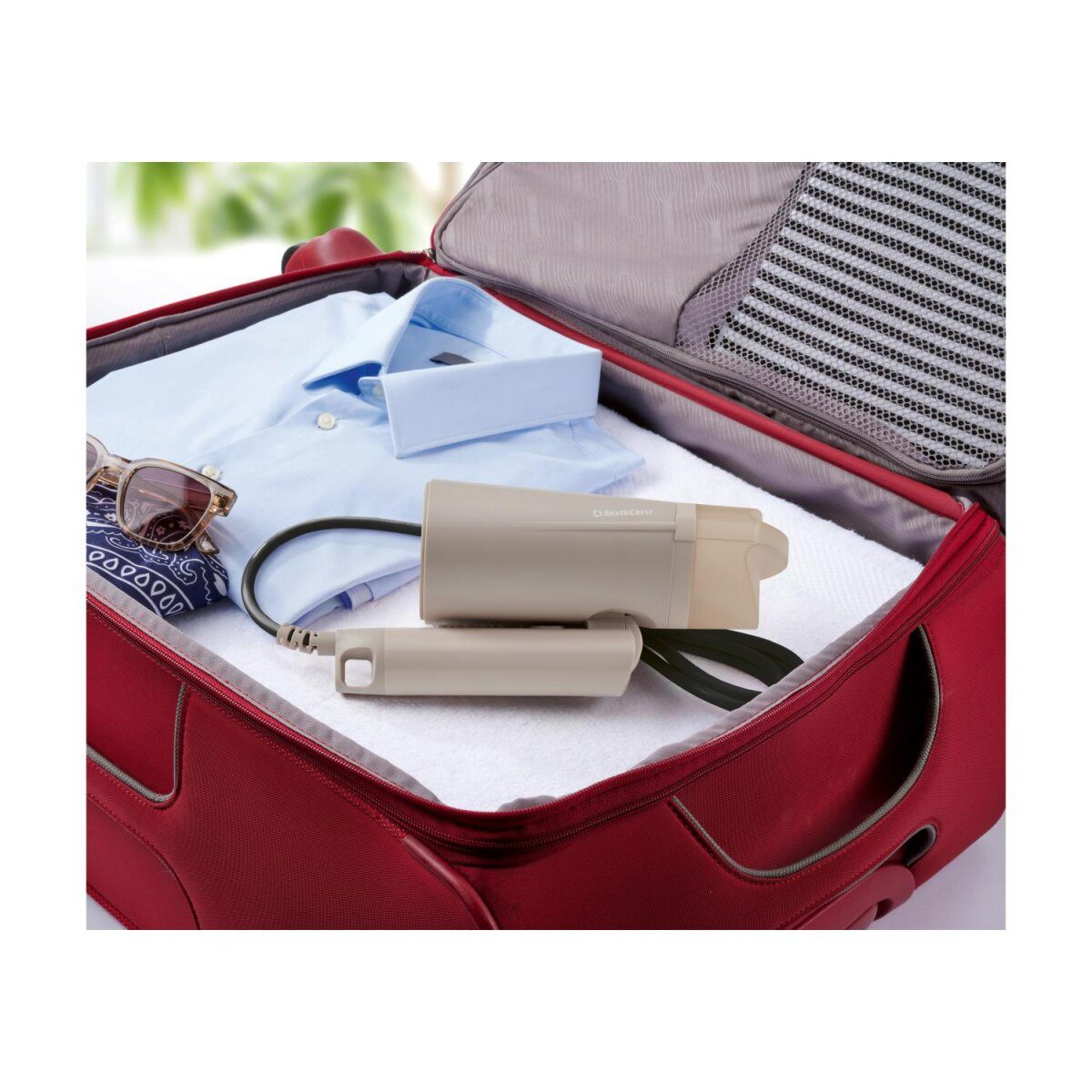 SILVERCREST® steam smoother SDBF 1200 B1, foldable, beige