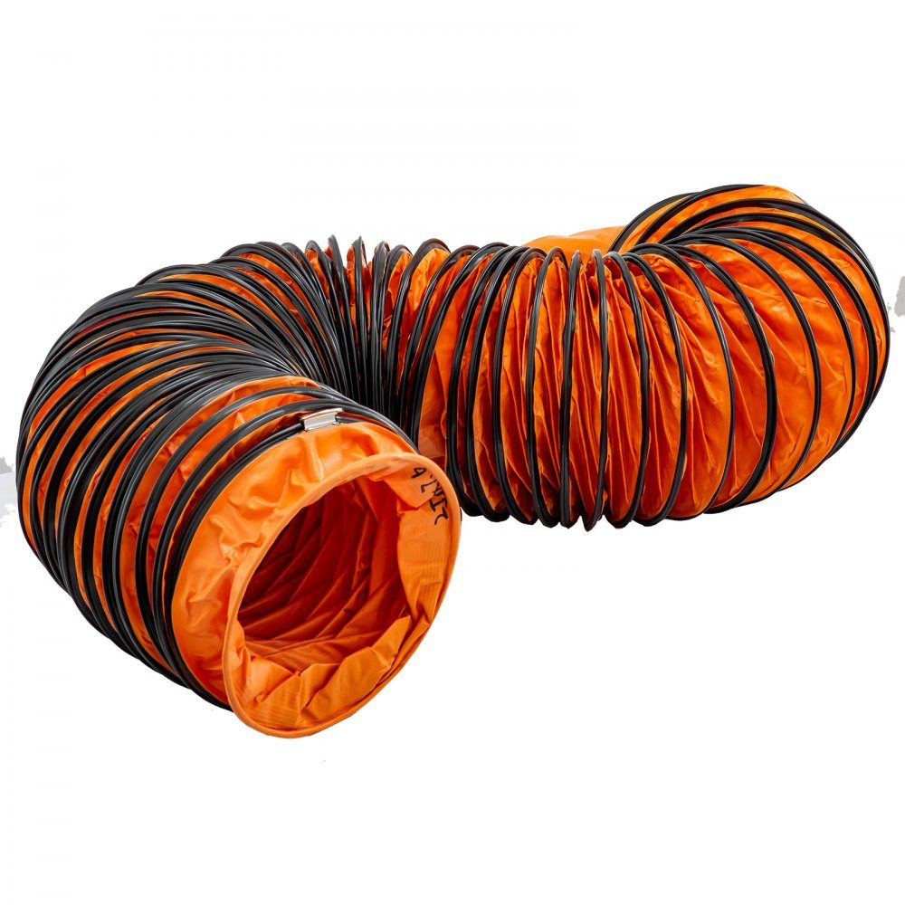 Tuyau flexible en PVC de 25 pieds, tuyau flexible en PVC, tuyau d'échappement de ventilateur portable industriel, tuyau robuste pour ventilateur d'extraction de 250 mm