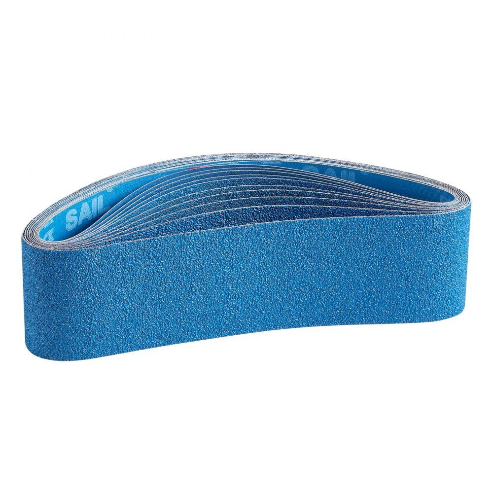 Sanding belts, 100x915mm, 10 pieces (2 each with grain size 40/60/80/120/240), made of silicon carbide, belt sandpaper belt sander, for metalworking, composite materials & plastic finishing
