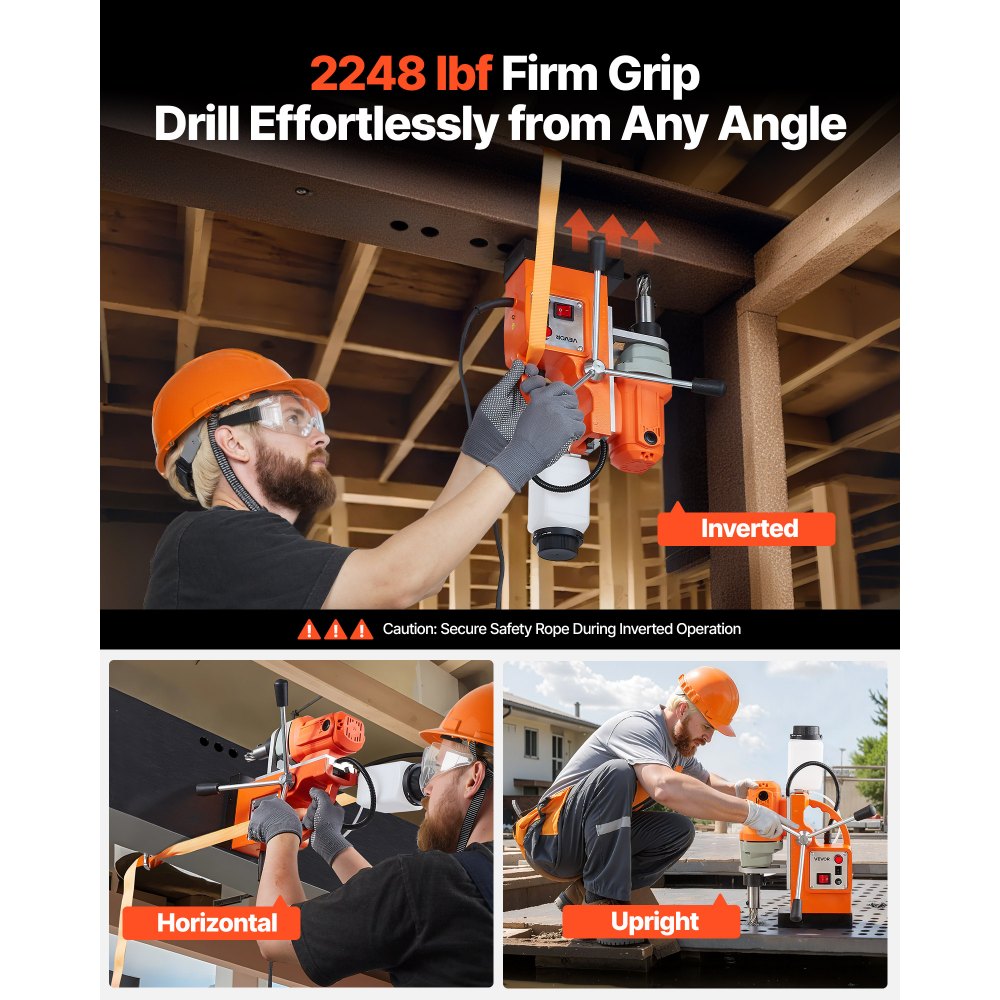 Magneetboor 1200 W 38 mm boordiameter, 10000 N Power Mag boorsysteem, 900 tpm toerental met Weldon-as en efficiënte koeling, voor metalen oppervlakken, industrie, doe-het-zelvers Magneetboor 1200 W 38 mm boordiameter, 10000 N Power Mag boorsysteem, 900 tpm toerental met Weldon-as en efficiënte koeling, voor metalen oppervlakken, industrie, doe-het-zelvers