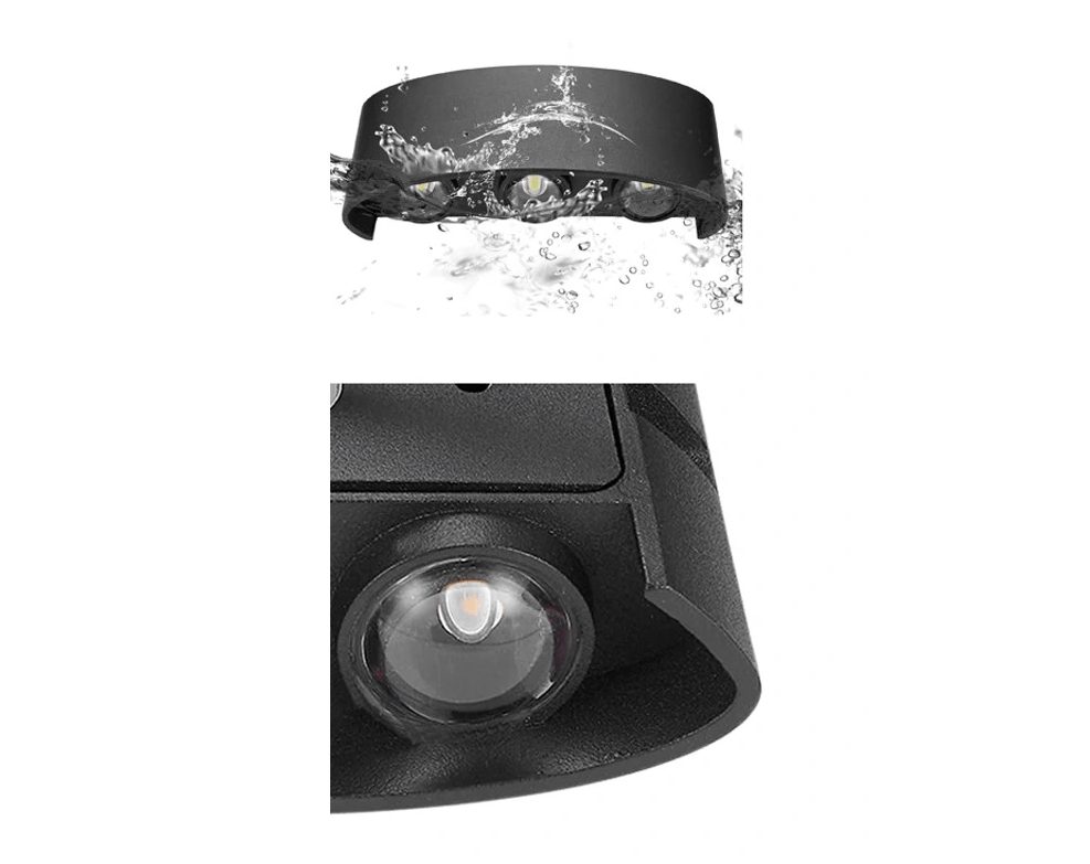 6x designer double beam outdoor light wall light anthracite black SET