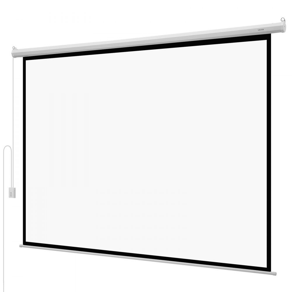 Motorized Projection Screen Projector Screen 120 Inch 4:3 4K 1080 HD Projection Display Projector with Remote Control Automatic Movie Screen Portable Rolling Screen Home Theater Home Office