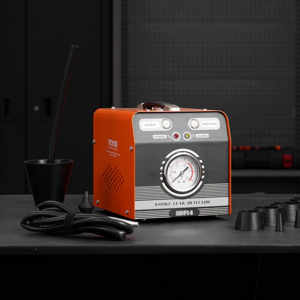Auto Nebelmaschine Rauchmaschine Leckdetektor 8 L/min, Auto Nebelmaschine Luftmodus & Rauchmodus Zwei Modelle, Leckdetektor mit Manometer & Luftpumpen, 12V Leckdetektor Rauchmaschine