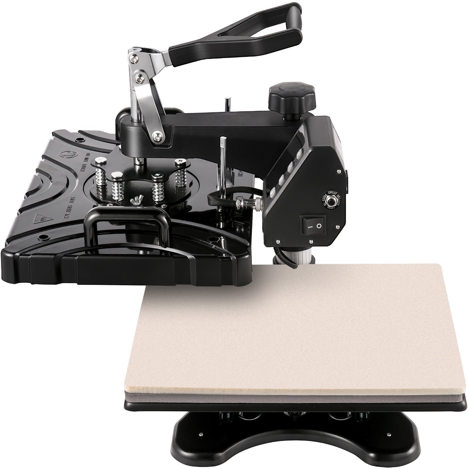 Digital Premium Heat Press 10 in 1 Transfer Press Black 38x30cm Hot Press Machine Textile Press Multifunctional Sublimation T-Shirt Press Mug Press Cup Press Hats Plates Cups 360 Degrees