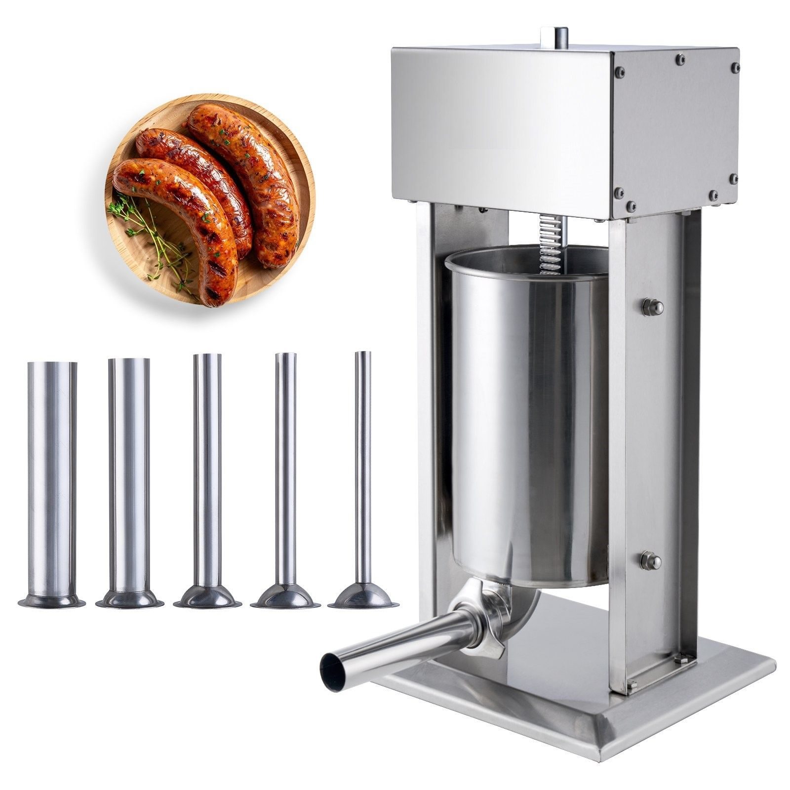 Remplisseuse à saucisses électrique - Remplisseuse à viande verticale en acier inoxydable de 12 litres