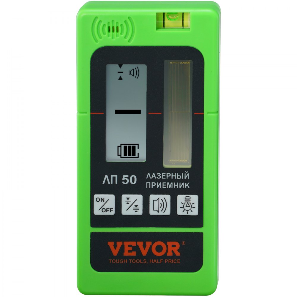 Professioneller Laserempfänger, 60 m Reichweite, Laserdetektor für Puls-Kreuzlinienlaser, ±1,5 mm Nivellierbereich, 1,5-V-Batterien, 20 Stunden Betriebszeit, doppeltes LCD-Display mit Hintergrundbeleuchtung Professioneller Laserempfänger, 60 m Reichweite, Laserdetektor für Puls-Kreuzlinienlaser, ±1,5 mm Nivellierbereich, 1,5-V-Batterien, 20 Stunden Betriebszeit, doppeltes LCD-Display mit Hintergrundbeleuchtung