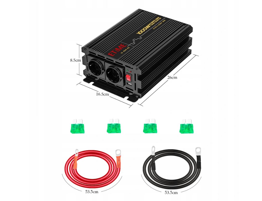 #Meilleure affaire# Convertisseur d'inverseur de puissance 2-24V/210-230V 1000W/2000W