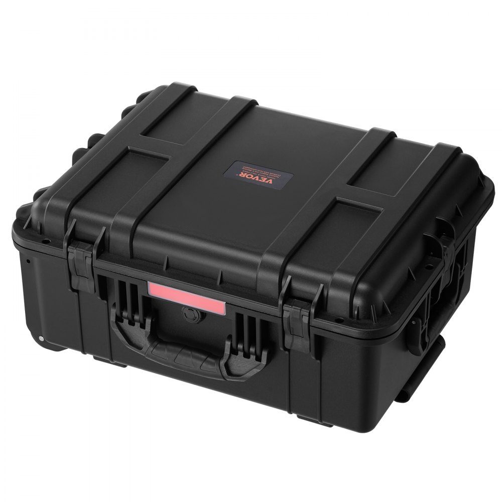 2.5 Cubic Feet Hard Shell Suitcase, Hard Shell Trolley Suitcase with Wheels and Extendable Pull Handle, Waterproof IP67-Schutzkoffer with 4 Clips, 4 Padlock Holes and Foam Insert