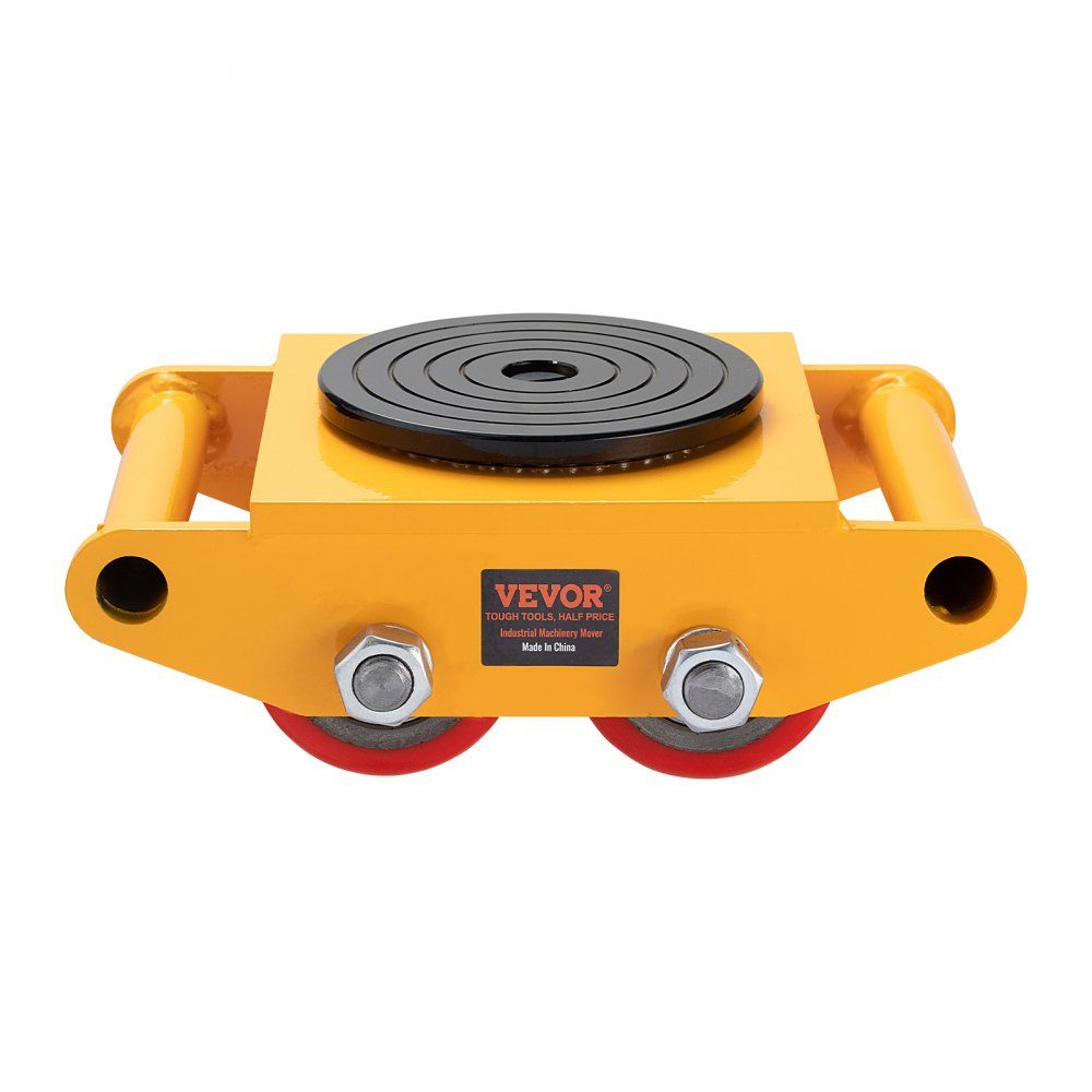 4x armored rollers 8T transport chassis 280x210x105mm transport rollers made of carbon steel industrial roller with 4 PU straightening wheels roller Ф 135x9mm swivel plate furniture transport aid transport roller