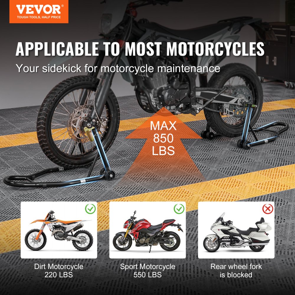 Motorradständer-Set Montageständer hinten & vorne 0,39 t Tragkraft, U-Typ + L-Typ + Doppelgabelköpfe, 225-350 mm / 230-330 mm / 165-240 mm Rollbarer Montageständer Montagelift Montageheber Motorradständer-Set Montageständer hinten & vorne 0,39 t Tragkraft, U-Typ + L-Typ + Doppelgabelköpfe, 225-350 mm / 230-330 mm / 165-240 mm Rollbarer Montageständer Montagelift Montageheber