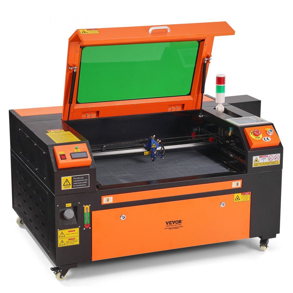 Graveur laser CO2 80 W 500 x 700 mm 500 mm/s Machine de découpe laser avec assistance pneumatique bidirectionnelle Compatible avec LightBurn, CorelDRAW, AutoCAD, Windows, Mac OS, Linux, pour bois, acrylique, tissu