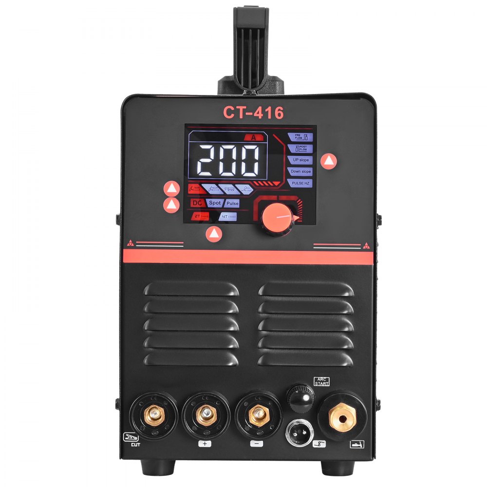 Machine à souder 3 en 1 Combo Coupe/TIG/MMA, coupeur plasma 50 A et soudeuse à électrode TIG 200 A, affichage numérique LED avec fonction 2T/4T/PA/PT pour bricolage et atelier
